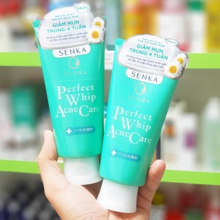 Sữa Rửa Mặt Senka Perfect Whip Acnes Care Dành Cho Da Mụn 100g