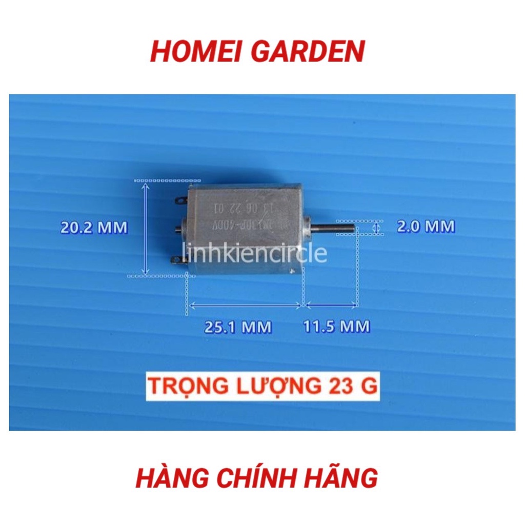 Motor 130 mini DC12V 5400 vòng / phút Cổ góp kim loại quý + bàn chải tuổi thọ cao hàng mới 100% - D0380