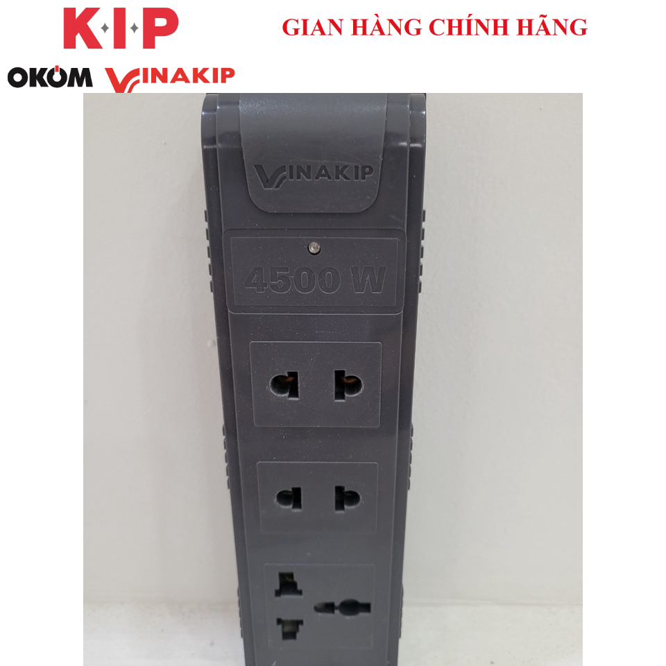 Ổ cắm chịu tải 4500w VINAKIP 3 ngả LÕI SỨ chống cháy liền dây 3m/5m/ không dây