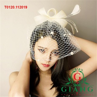 Nơ lưới cài tóc cô dâu thời trang