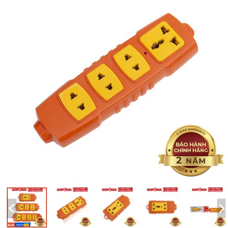 Ổ cắm điện 4 lỗ cam Siêu chịu Tải Fanagold