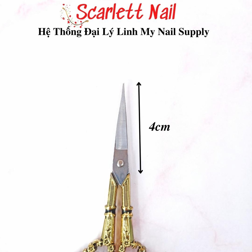 Kéo Cắt Tạo Phom Móng Giả Hoa Văn Hoàng Cung Sang Trọng