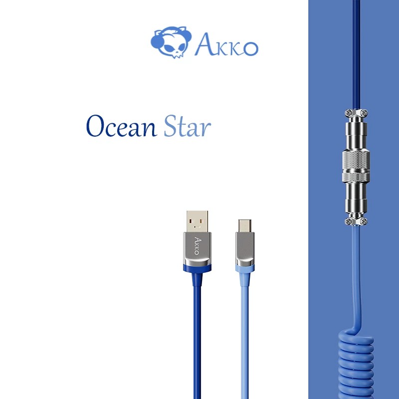 Dây Cáp Bàn Phím Cơ USB Type-C Dạng Lò Xo Xoắn Bằng Kim Loại Chất Lượng Cao