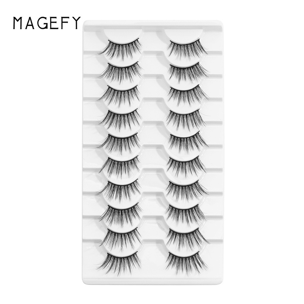 Set 10 Cặp Lông Mi Giả Mềm Mại Và Dài Tự Nhiên MAGEFY