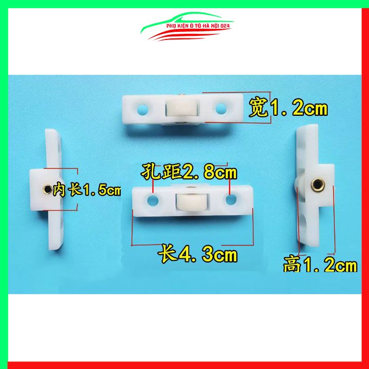 Con lăn ròng rọc bánh xe nhựa, đồng 1 bên cửa tủ trưng bày K12/1F1/1F2