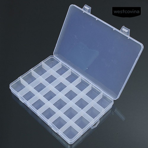 Hộp nhựa 24 ngăn đựng trang sức tiện lợi