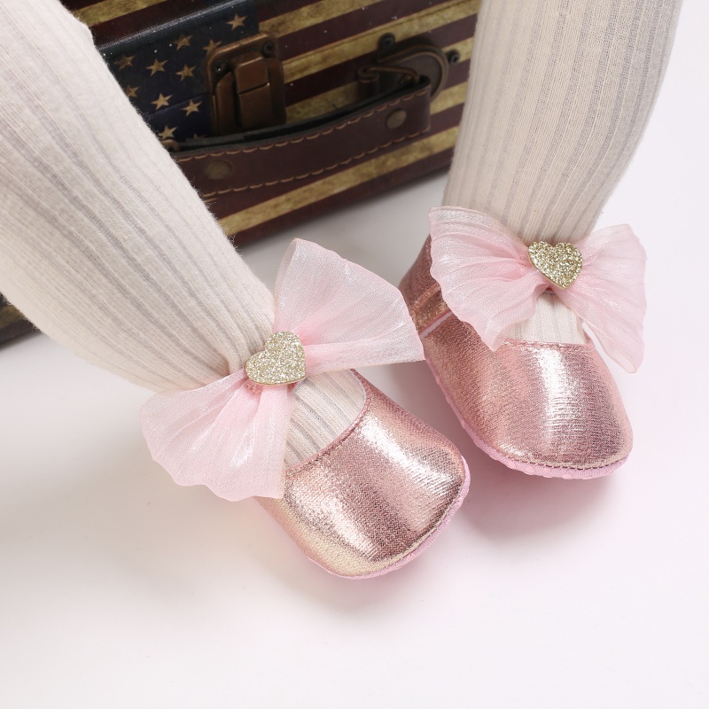 Valen Sina Giày Công Chúa Đế Cotton Thắt Nơ Cho Bé Gái Sơ Sinh 0-18 Tháng Tuổi