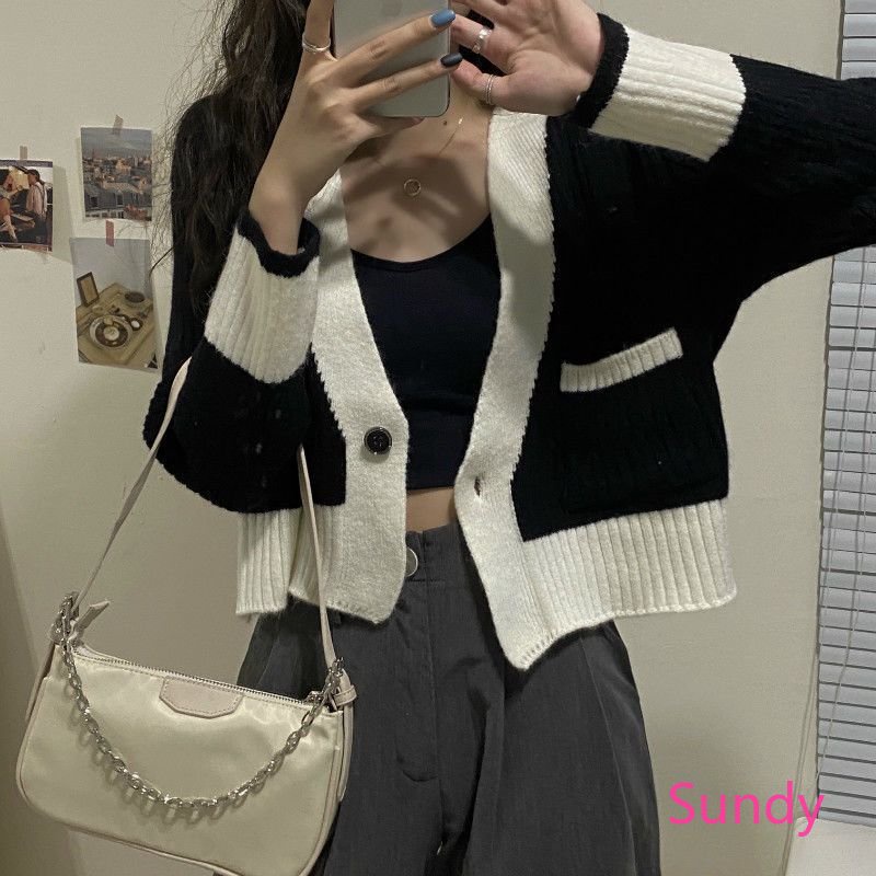 Áo Khoác Cardigan Dệt Kim Tay Dài Thời Trang Mùa Thu Cho Bé Gái
