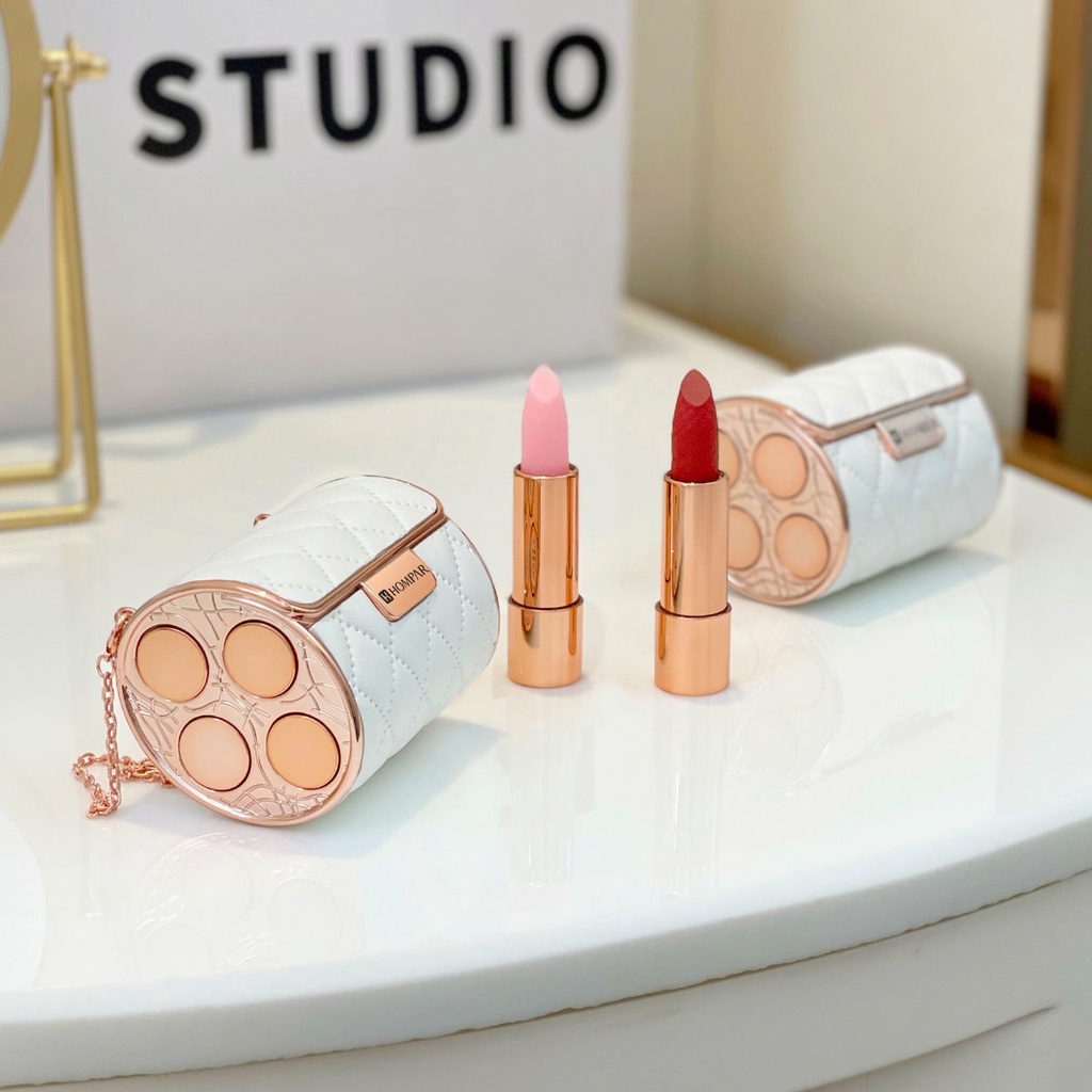 Set 4 Túi Nhỏ Đựng Son Môi Chất Da Sang Trọng Cho Nữ