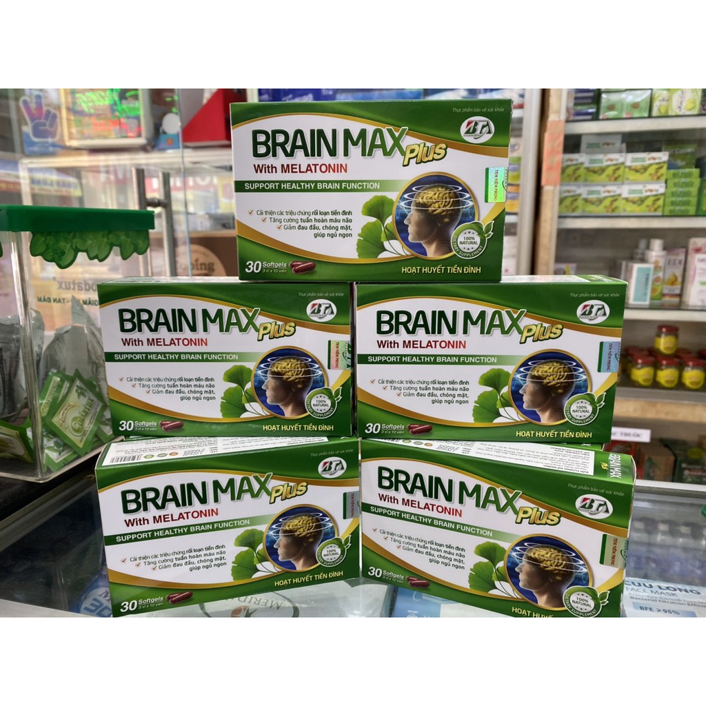 -BRAINMAX Plus -100% Natural-Đặc biệt dưỡng não, an tâm với giấc ngủ ngon.