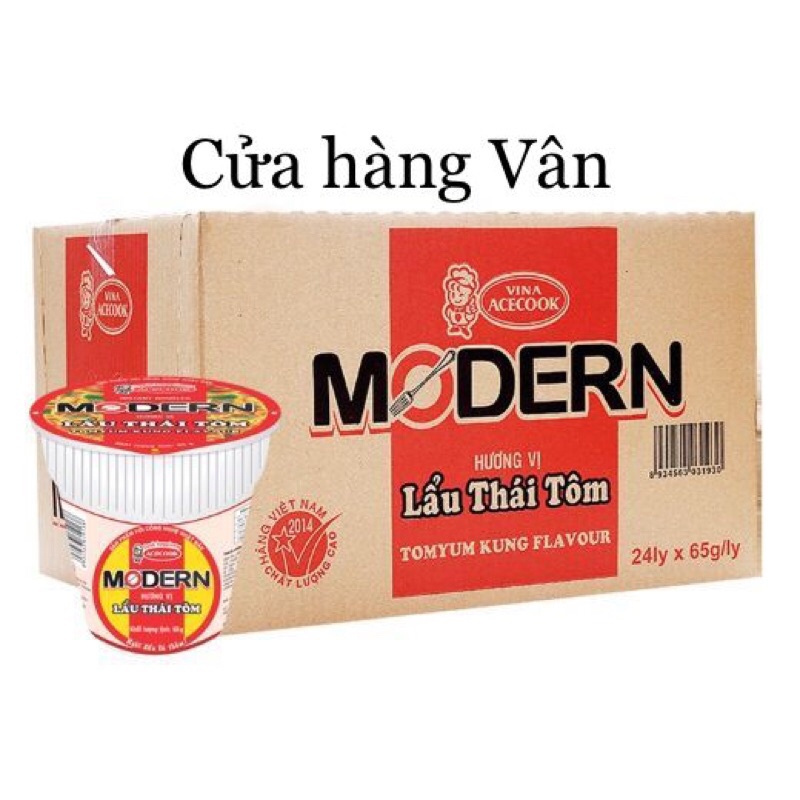 Mì ly Modern lẩu thái tôm thùng 24 ly