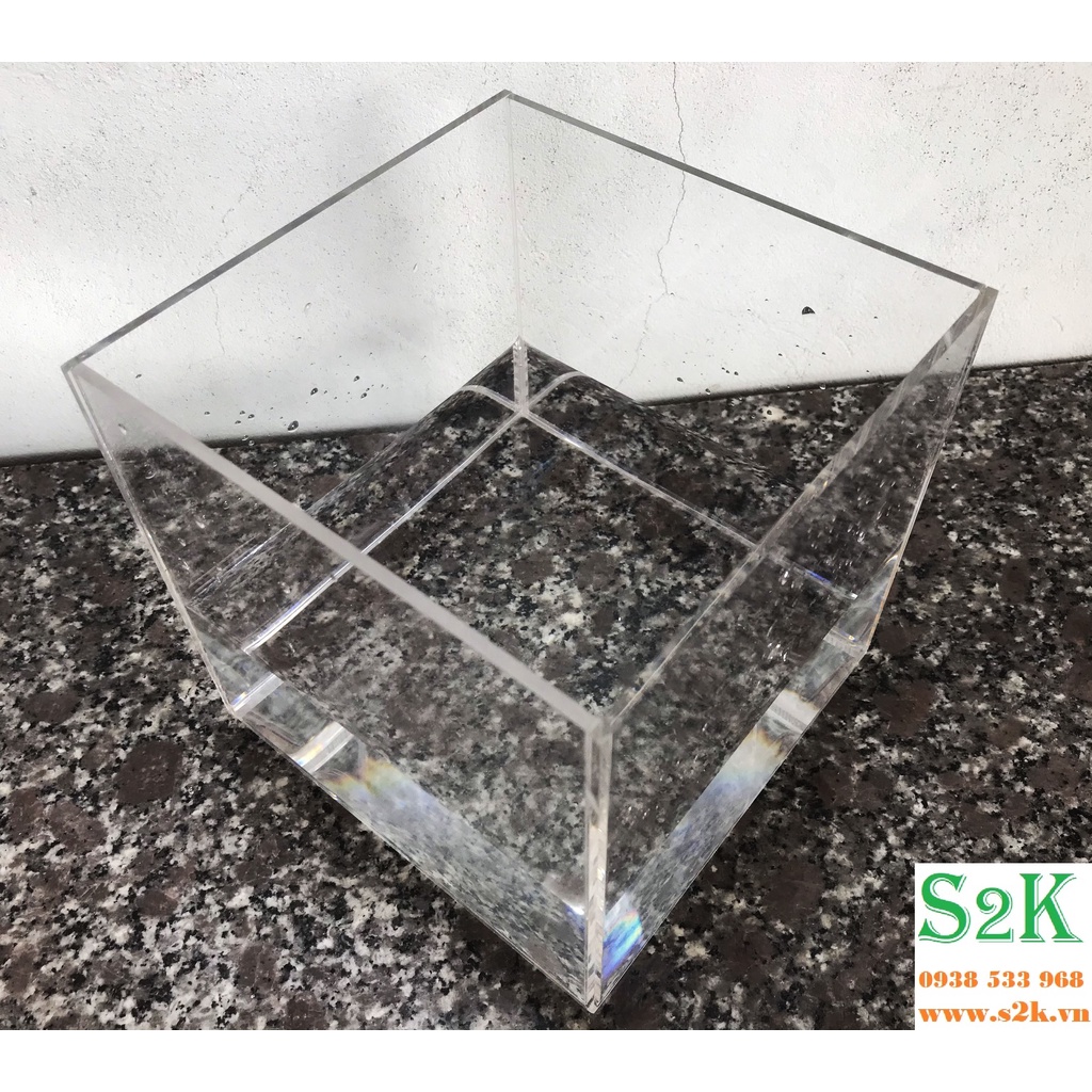 Bể acrylic 25x25x25, hồ mika siêu nhẹ phù hợp cho nuôi cá, cây thủy sinh... có thể dùng kèm theo đèn, bơm, lọc