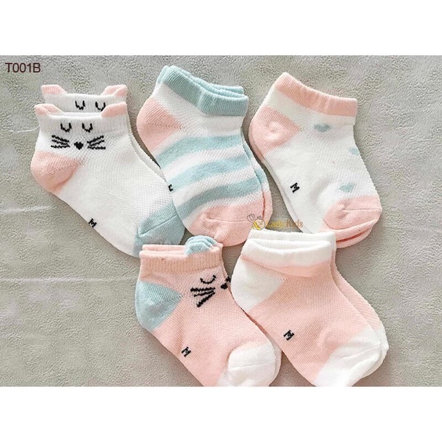 Set 5 đôi tất lưới mùa hè cho bé