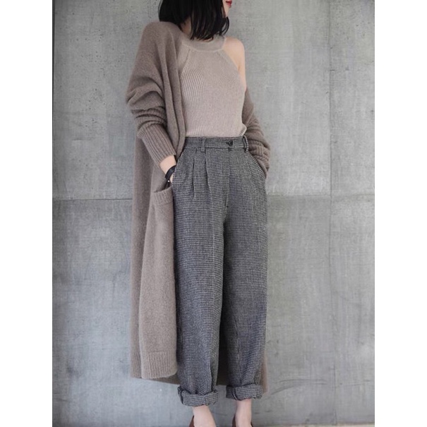 (ORDER.buiny) Áo len Cardigan dáng dài cao cấp có túi. | BigBuy360 - bigbuy360.vn