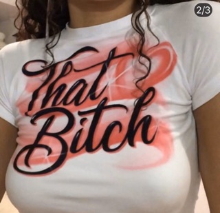 Áo croptop THAT BITCH ( kèm anh that)