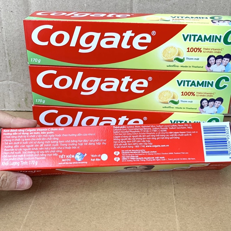 Kem đánh răng Colgate Vitamin C 170g