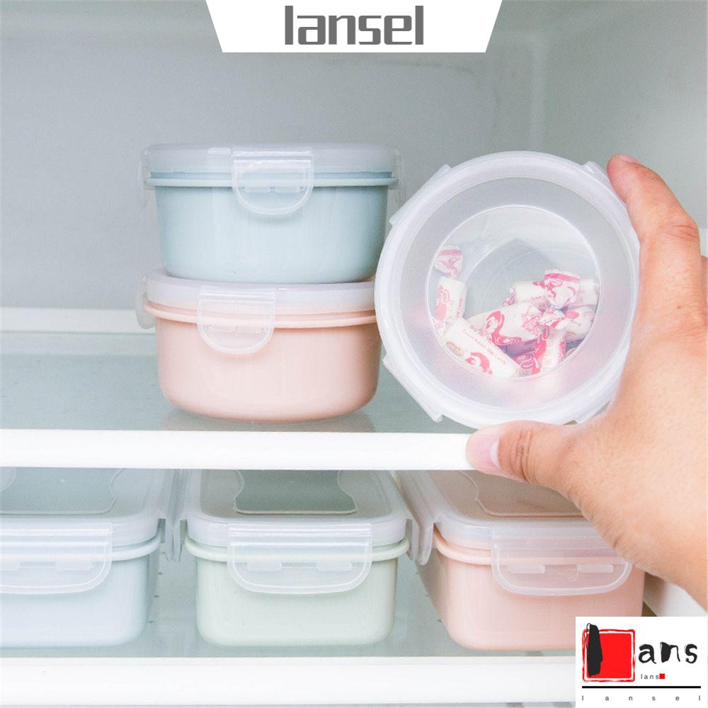 ❤LANSEL❤ Picnic Spices Storage Microwavable Lunch Container Food Prep Box Sealed Kitchen Bento Refrigerator Fresh Keeping/Multicolor