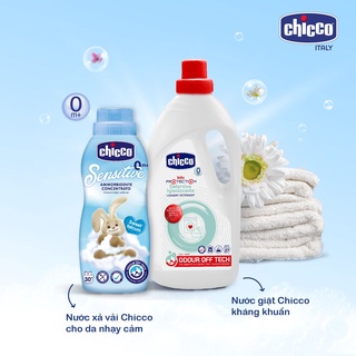 Nước xả vải Chicco nhập khẩu từ Ý+ cho da nhạy cảm 750ml làm mềm mịn vải loại bỏ mùi hôi vi khuẩn gây hại cho bé
