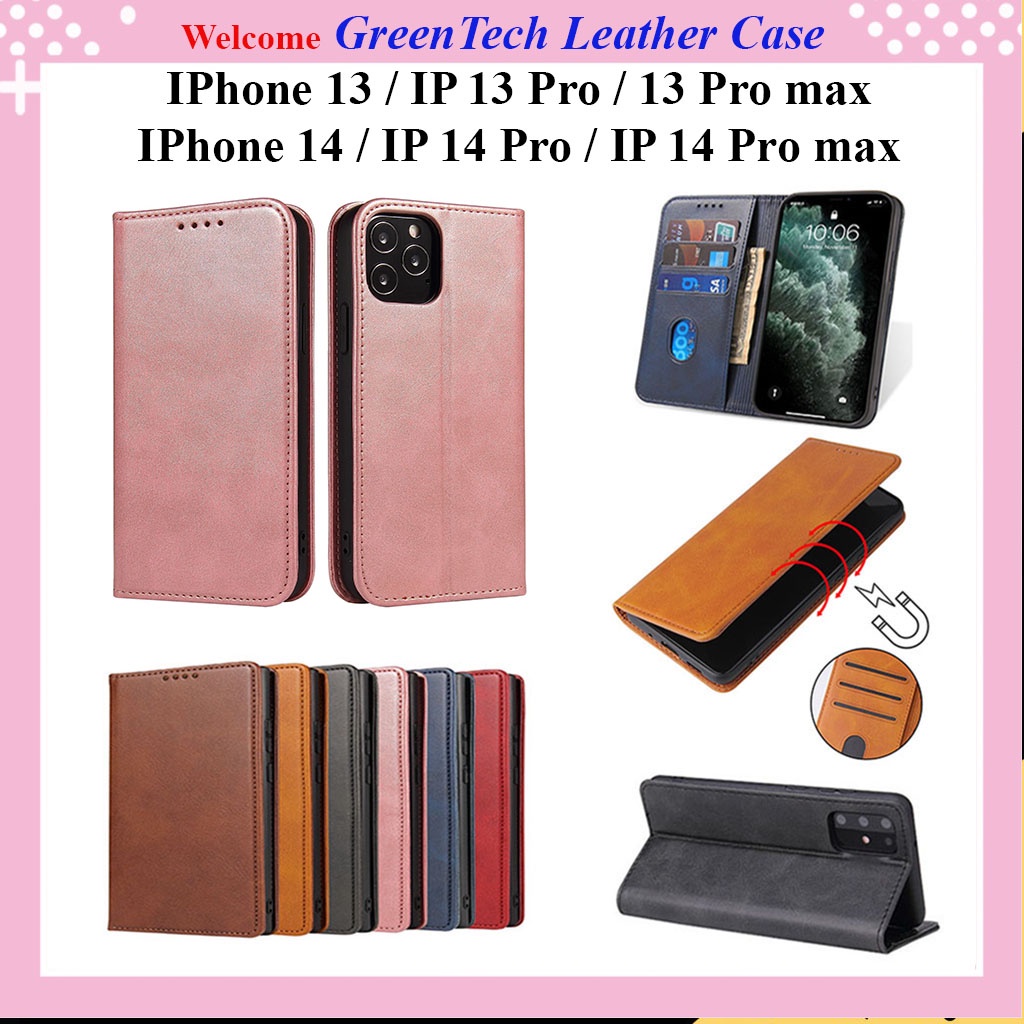 Bao da Iphone 13, 13 pro, IP 14, 14 pro, IP 14 max, IP 14 Plus, IP 13 pro max, 14 pro max dạng ví nắp gập từ tính