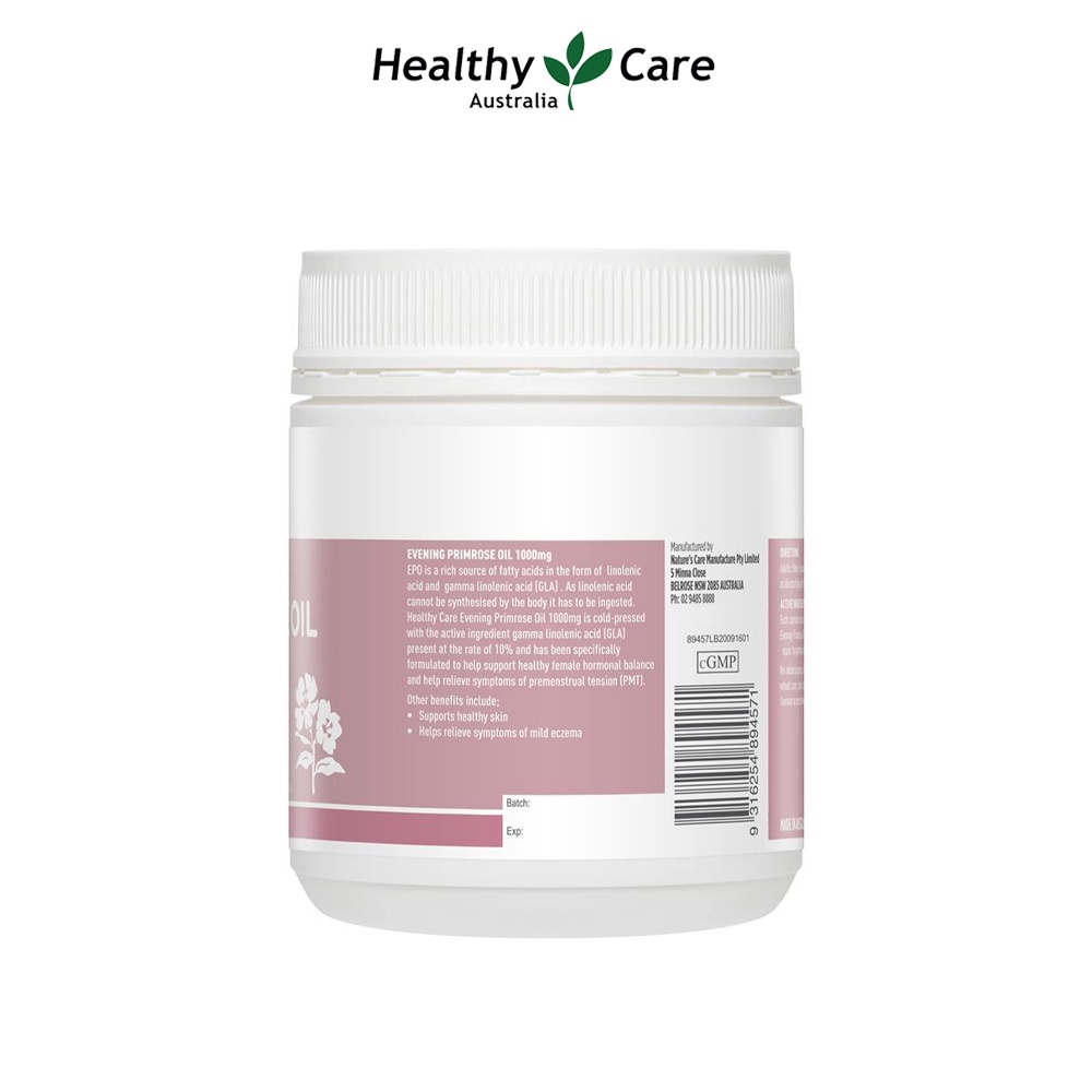 Comb 2 hộp Viên uống tinh dầu hoa anh thảo Healthy Care Evening Primrose Oil- Hỗ trợ điều hòa nội tiết tố nữ (200 viên)