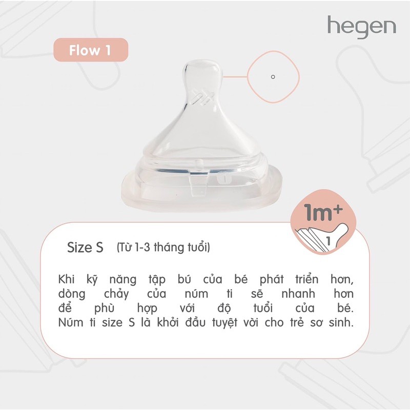 Núm ti thay thế bình sữa Hegen chính hãng