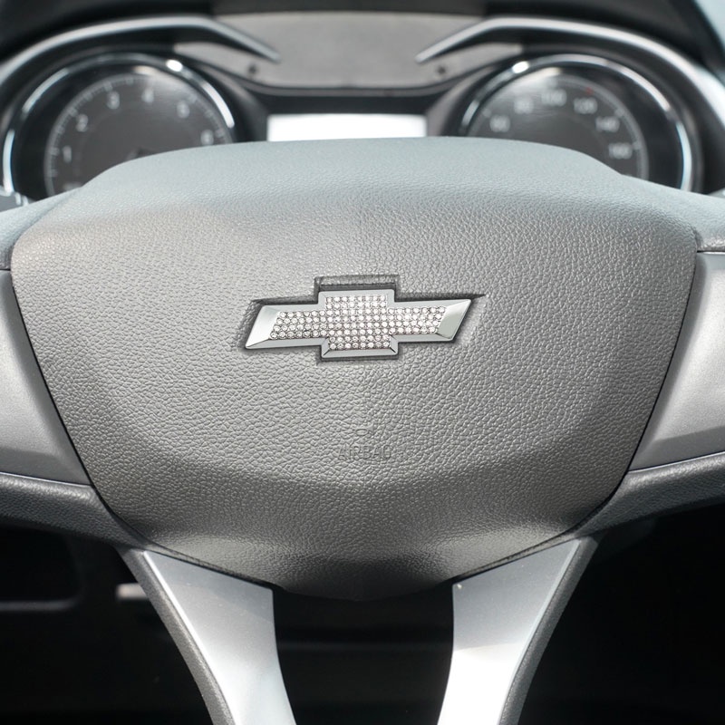 Logo Đính Đá Lấp Lánh Trang Trí Vô Lăng Xe Hơi chevrolet
