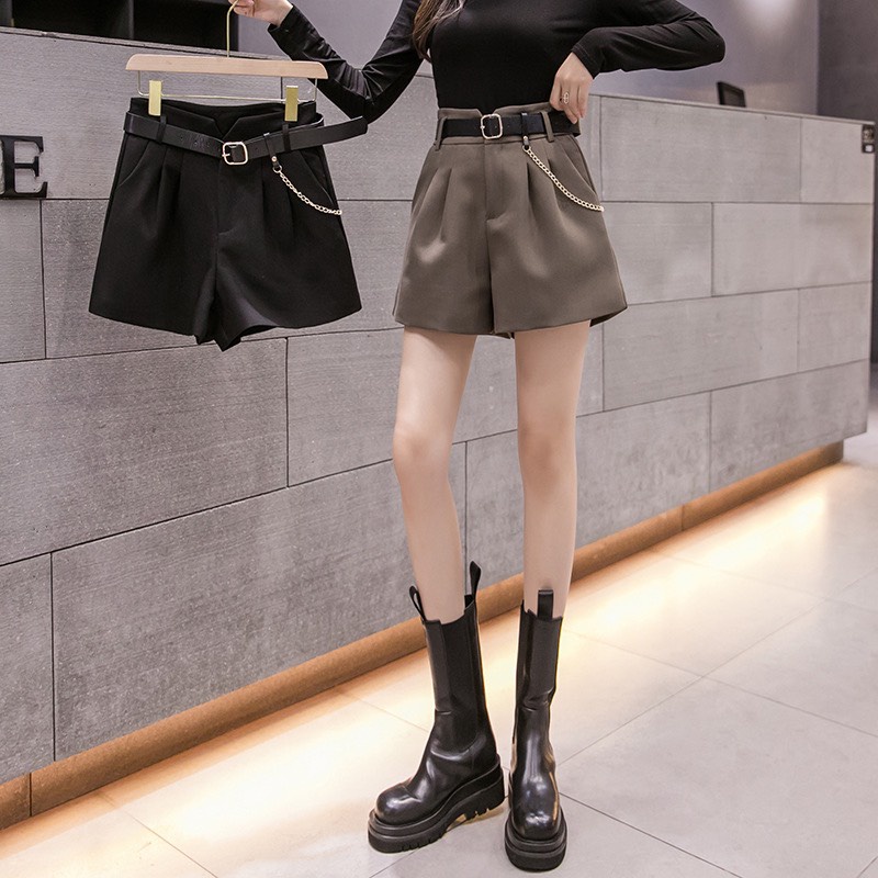 Quần đùi nữ cạp cao,Short nữ chất liệu vải tuyết mưa bigsize 40 - 75kg