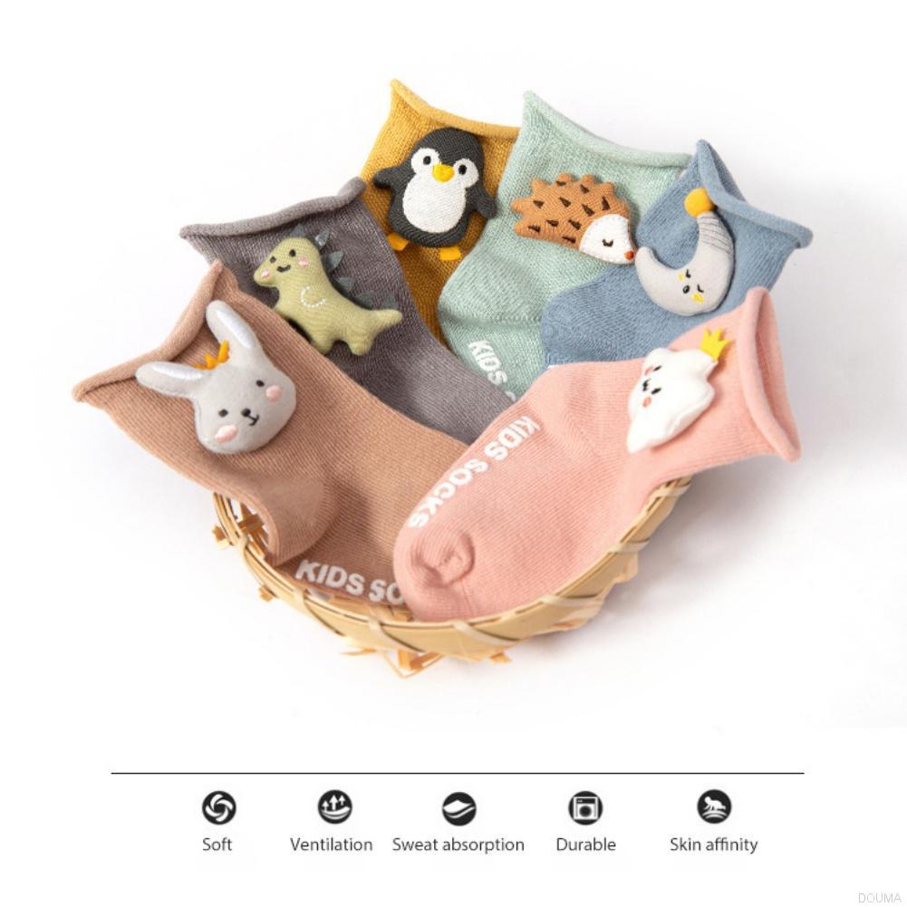 Baby Socks Combed Cotton Loose Boneless Children's Anti-Socks Autumn And Winter Baby Anti-Slip Socks Cute Cartoon Floor Socks