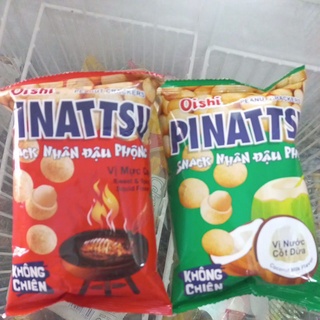 snack nhân đậu phộng pinattsu vị cốt dừa và mực cay