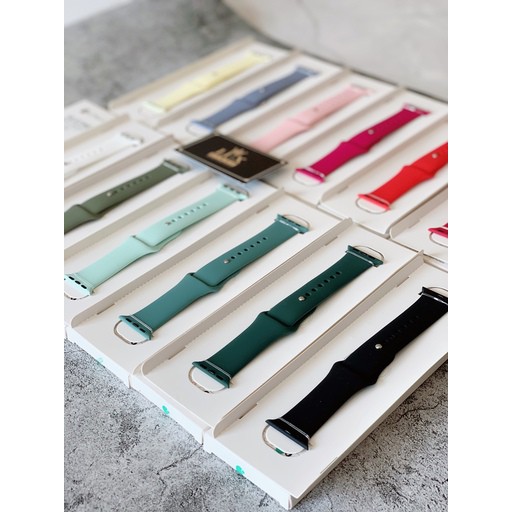 Dây silicon dẻo nhiều màu chất liệu cao cấp cho đồng Hồ Thông Minh iWatch series 1/2 3/4/5/6/SE size 38mm 40mm 42mm 44m