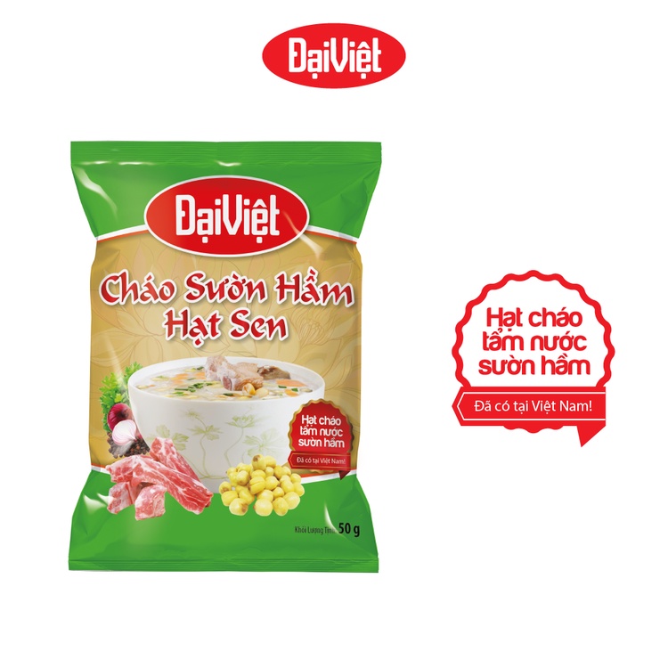 Combo 10 gói cháo Đại Việt - LP ăn liền - Nhiều vị - Gói 50gr