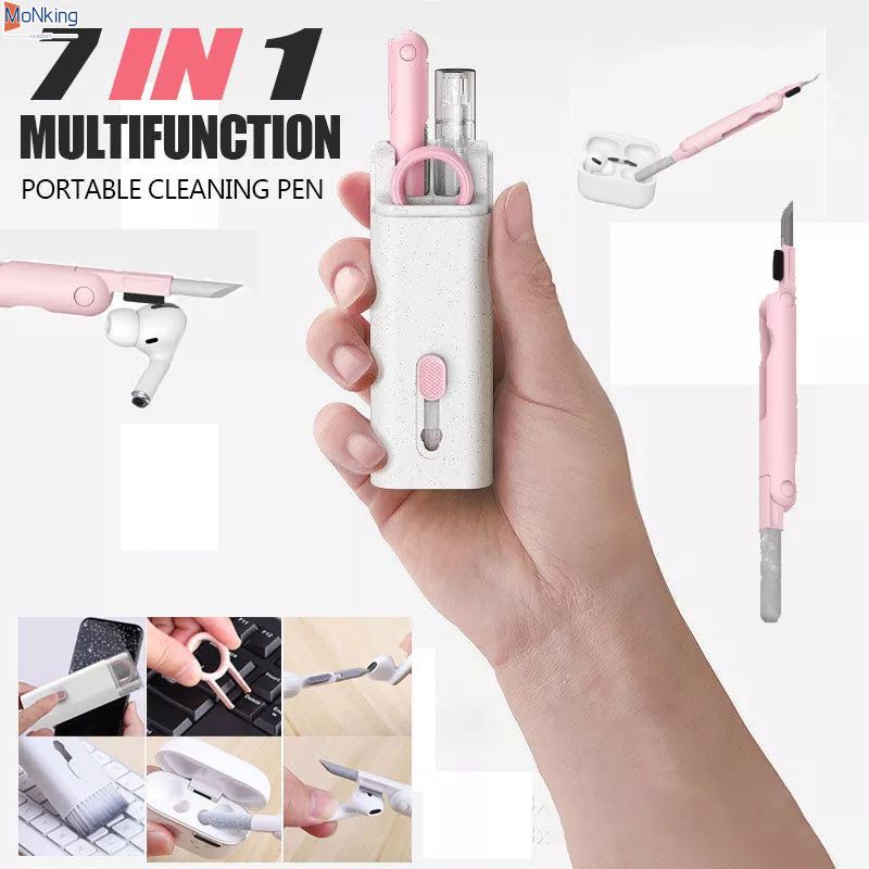 ⭐Sẵn Sàng Cổ⭐7 Trong 1 Đa Chức Năng Bluetooth-Tai Nghe Tương Thích Bút Vệ Sinh Di Động Tai Nghe Nhét Tai Bụi Bộ Cho Máy Tính ^ MK ^