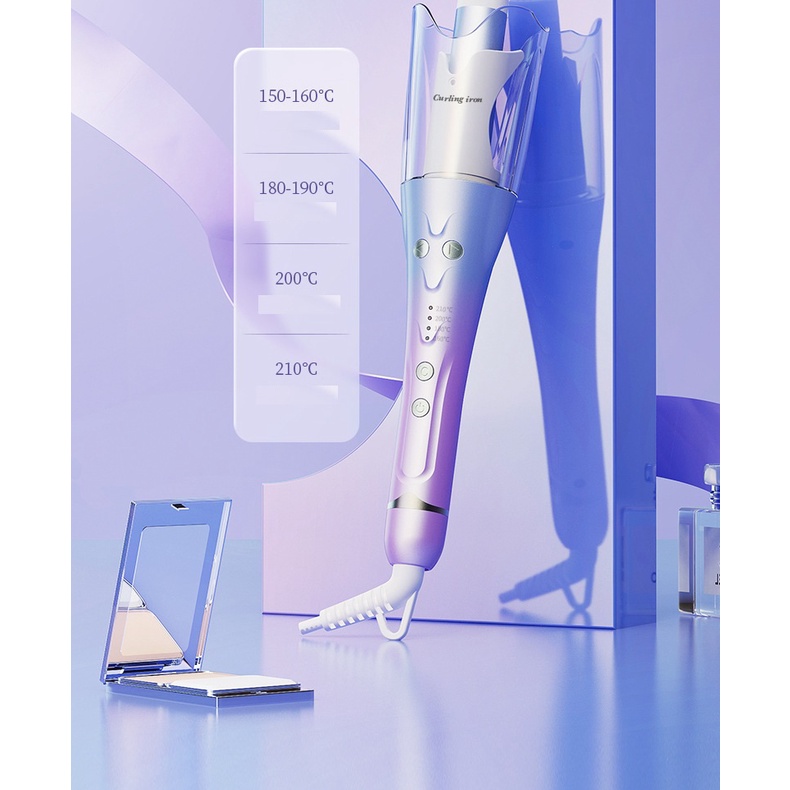 Máy Uốn Tóc Xoăn Xoay Tự Động 360  Chỉnh Nhiệt Chất Liệu Gốm Sứ PK-2022