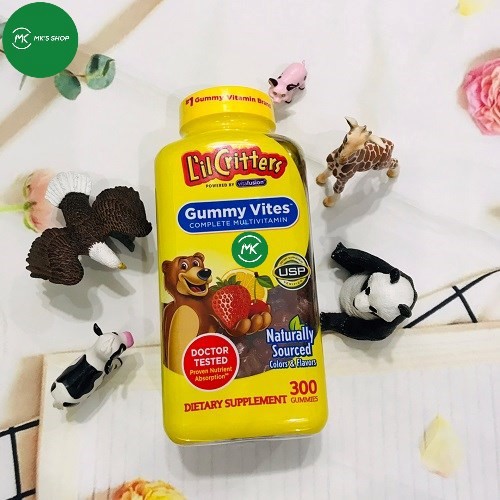 Kẹo dẻo Gấu L'il Critters Gummy Vites, 300V