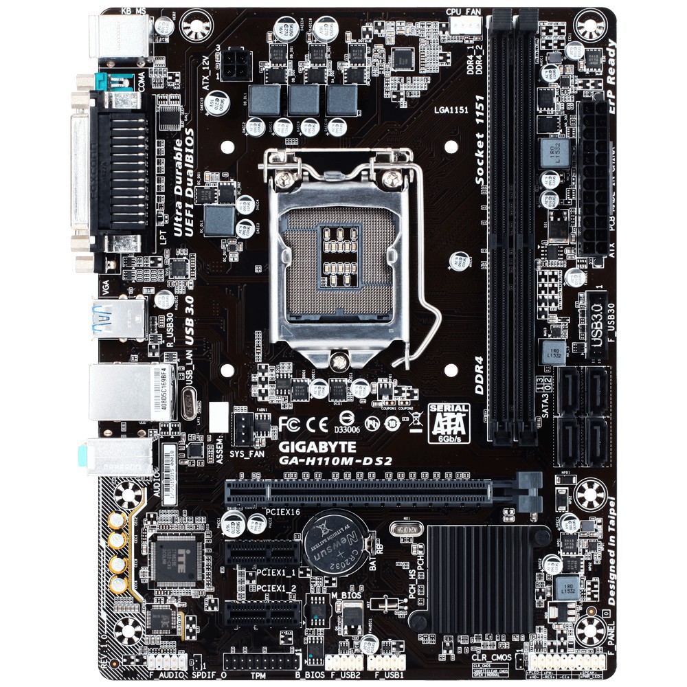 [Mã 267ELSALE hoàn 7% đơn 300K] Mainboard Gigabyte H110M-DS2 DDR4