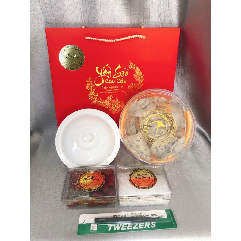 Tổ yến sào Khánh Hoà👍👍[GIÁ HỦY DIỆT]👌👌 Tổ yến thô ít lông tặng nhíp