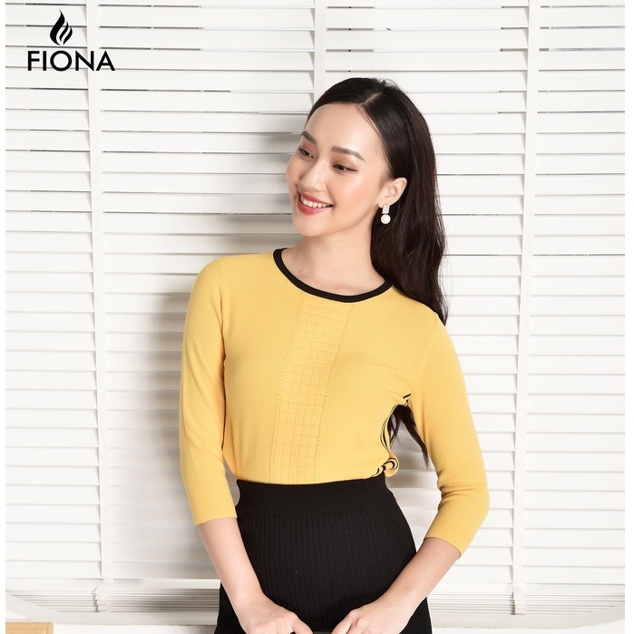 Áo len nữ tay lỡ FIONA, áo len dáng suông, cổ tròn, len đẹp D859242