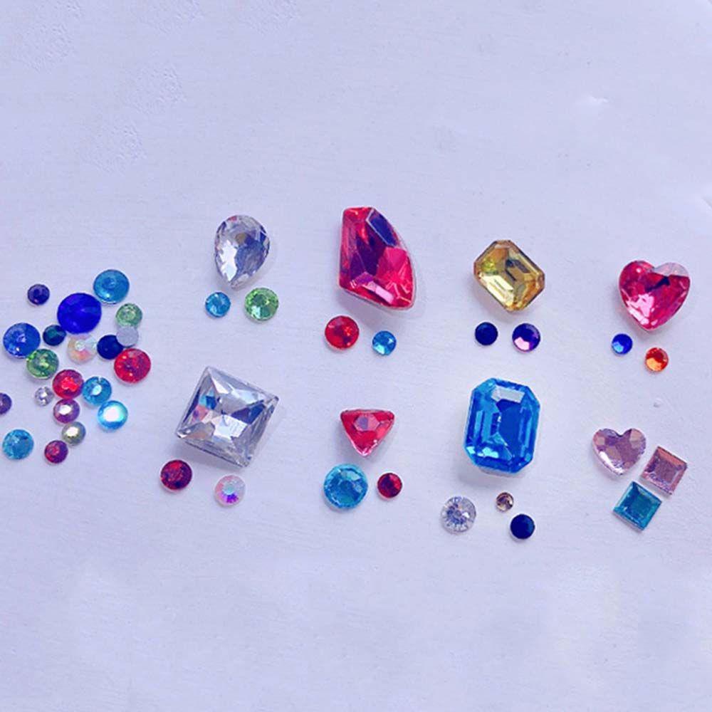 OCEANMAP Bộ Đá Nhiều Màu Đính Móng Tay Trái Tim Thời Trang