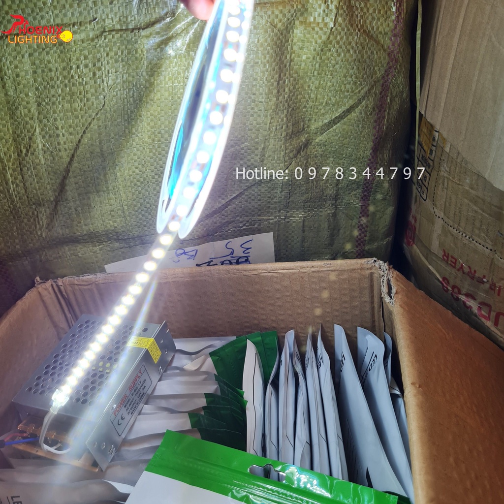 Led dây dán 5 mét 12V 2835 Trắng Vàng Trung Tính 600 LED siêu sáng