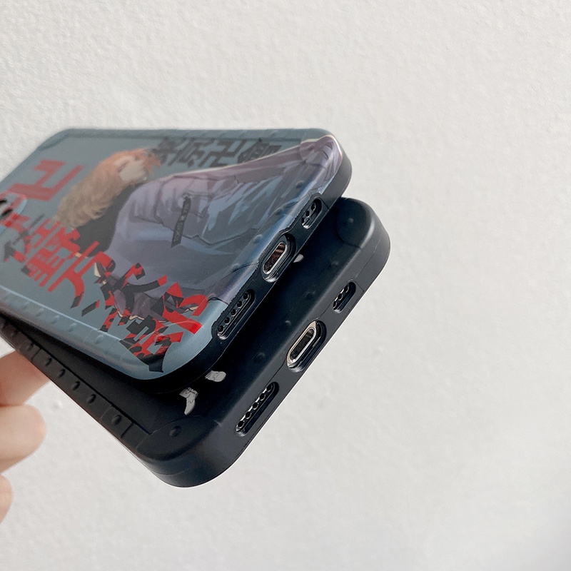 Ốp điện thoại dẻo nhám bảo vệ camera họa tiết anime Tokyo Revengers cho iPhone 13 12ProMax X XSMax XR SE2 7 8Plus 11ProMax