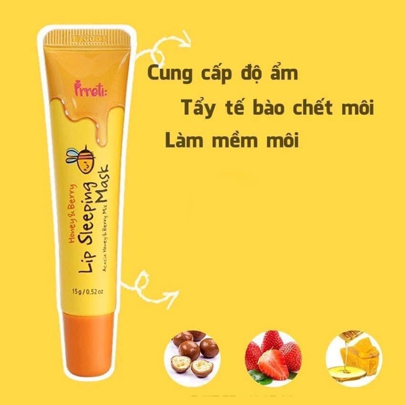 [Có bill]MẶT NẠ NGỦ MÔI - KIÊM SON DƯỠNG HONEY LIP SLEEPING MASK PRRETI