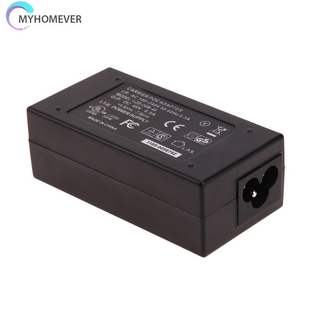 myhomever 48V 0.5A 24W Desktop POE Power Injector Ethernet Adapter Surveillance CCTV