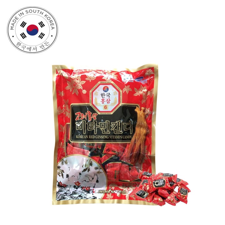 Kẹo Sâm Đỏ Hàn Quốc Túi 200g - Kẹo Hồng Sâm Hàn Quốc Korea Red Ginseng 200g