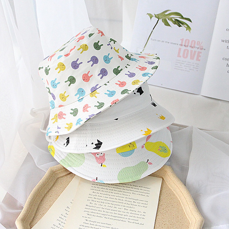 Mũ Bucket In Họa Tiết Hoạt Hình Động Vật Thời Trang Mùa Hè Xinh Xắn Cho Bé
