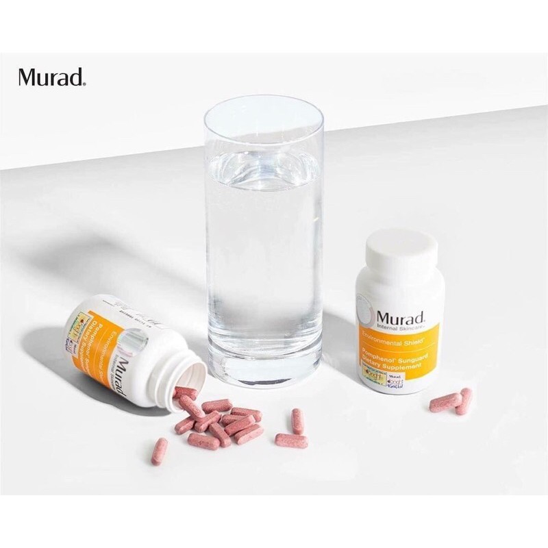 [Murad, date 2023] VIÊN LỰU UỐNG CHỐNG NẮNG NỘI SINH MURAD POMPHENOL SUNGUARD - Hàng chuẩn, date xa