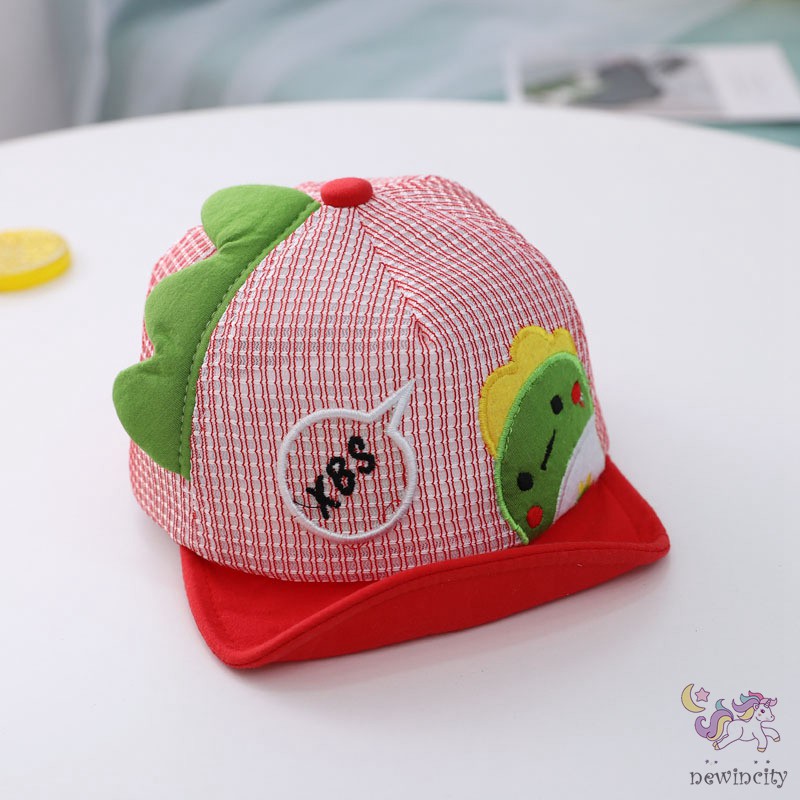 Mũ lưỡi trai thêu họa tiết khủng long dễ thương cho trẻ em