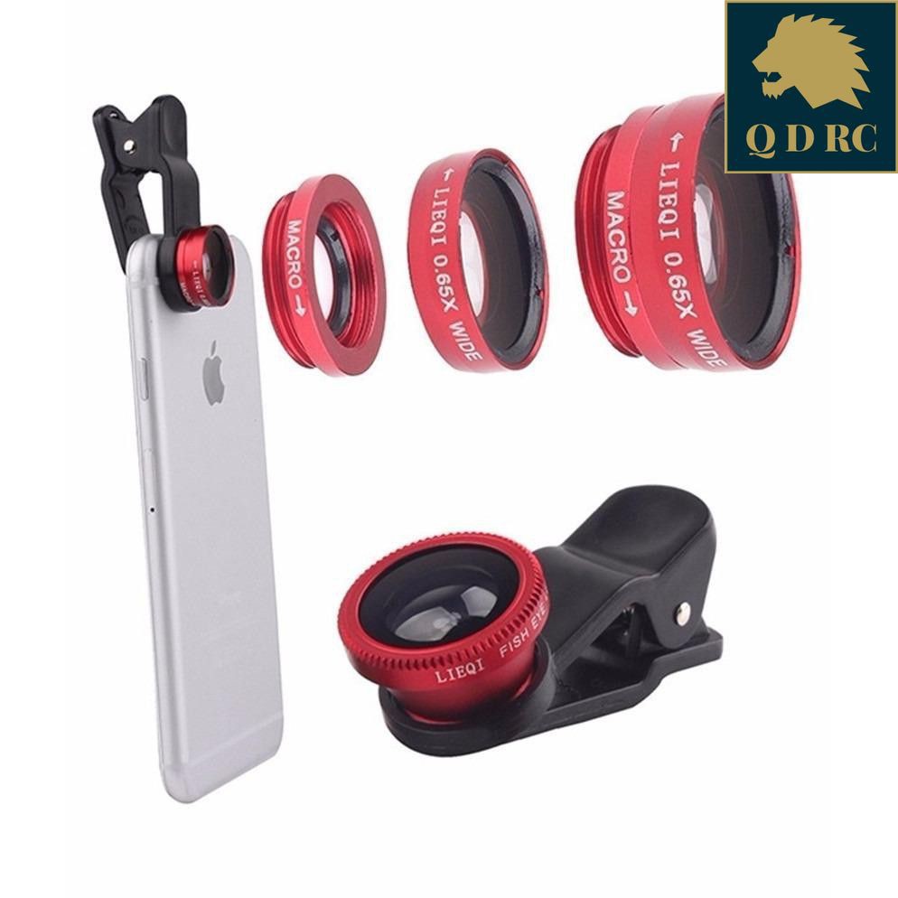 Ống kính Lens 3 in 1 Marco tele Wide Fisheye chụp hình quay phim điện thoại iphone samsung xiaomi cao cấp