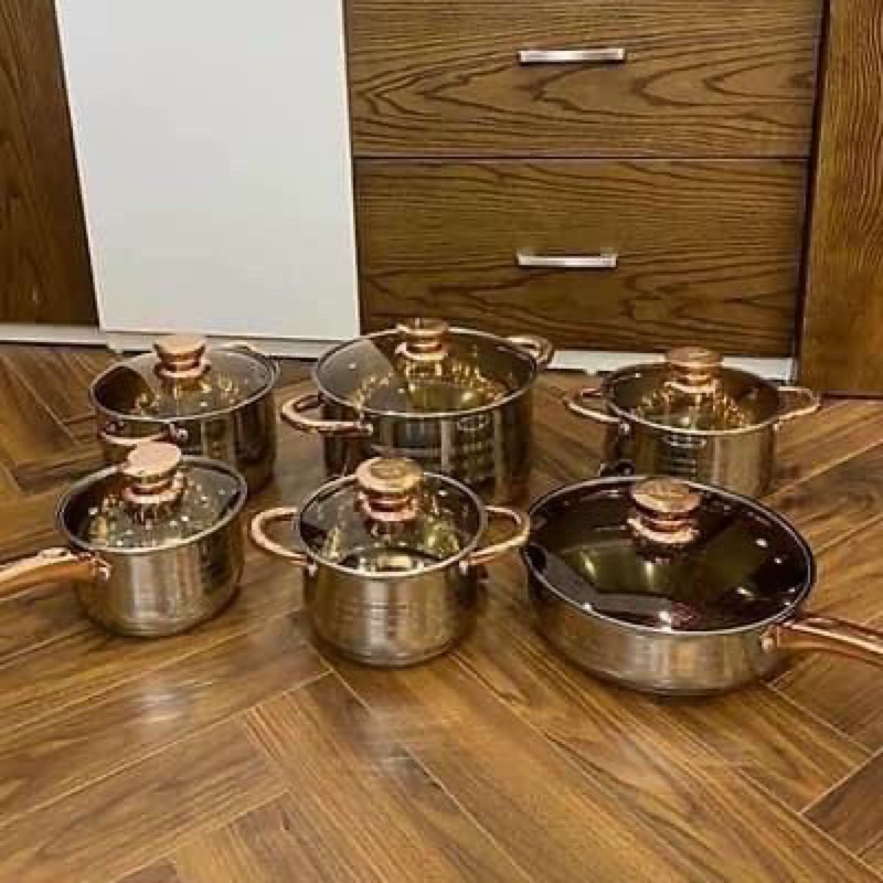 Bộ Nồi Đức 6 Món 12 Chi Tiết, Đáy 5 Lớp Dày Dặn