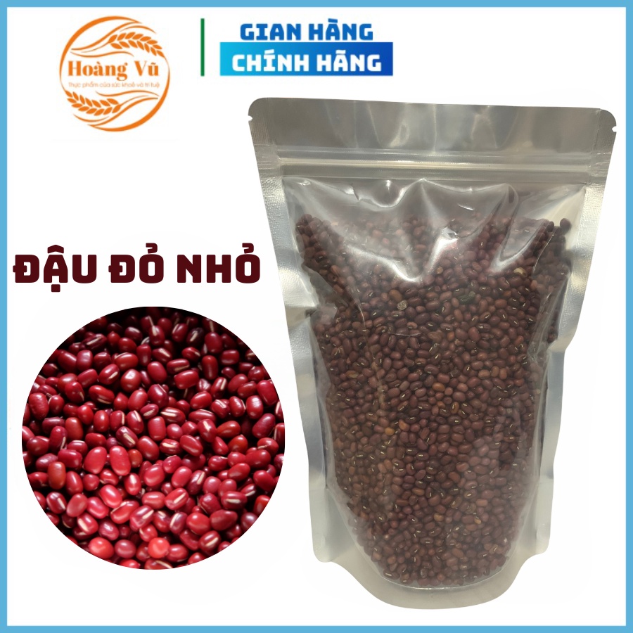 Đậu đỏ hạt nhỏ thơm ngon Hoàng Vũ, đỗ đỏ nhỏ quê sạch túi 500gr