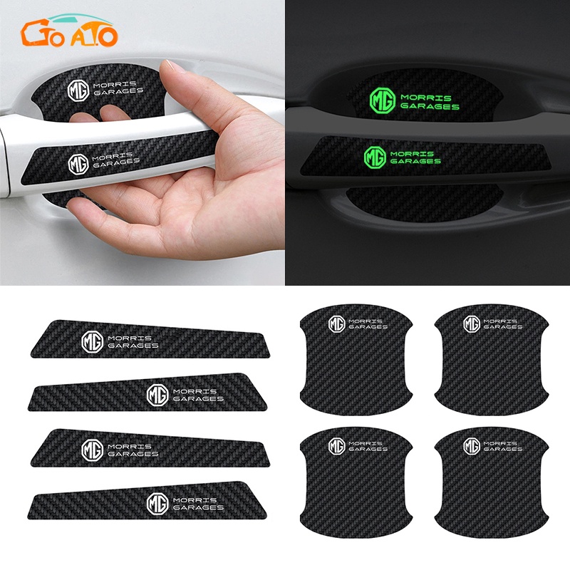 GTIOATO Bộ Bảo Vệ Tay Nắm Cửa ô Tô Sợi Carbon Bộ Bảo Vệ Bát Cửa Gương Hậu Xe HơI MiếNg DáN ChốNg XưỚC Phụ KiệN Ô Tô Cho MG ZS MG5 HS MG6 RX5